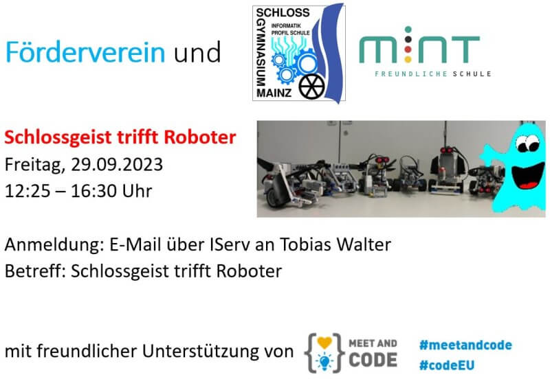 Featured image for “29.09.2023 | Schlossgeist trifft Roboter”